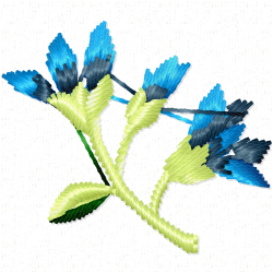 Flowers And Tree Embroidery Design 8